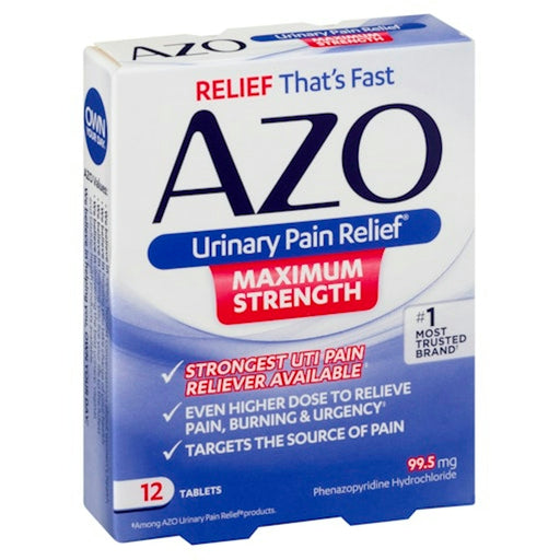 AZO AZO Standard Maximum Strength Urinary Pain Relief Tablets Health & Beauty