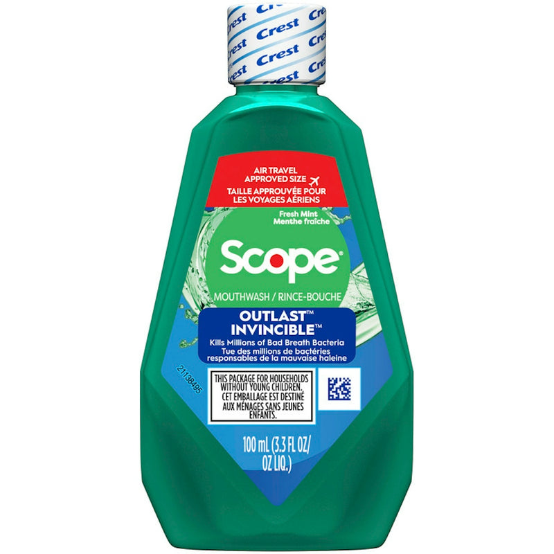 Crest Crest Scope Outlast Mouthwash Fresh Mint 100m L (Green) 3.3 Fl Oz Mouthwash White Smoke