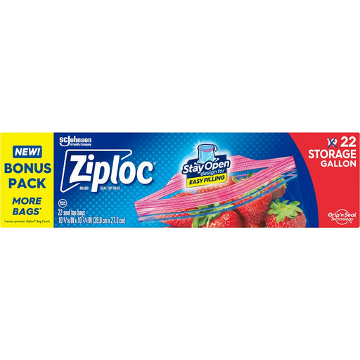Ziploc Ziploc Seal Top Bags, Storage, Gallon, Bonus Pack Cabinets & Storage Midnight Blue