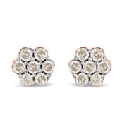 Bids.com 10K Rose Gold Diamond Floral Stud Earrings (0.5 cttw, J-K Color, I1-I2 Clarity) Earrings