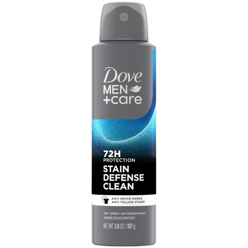 Dove Dove Men Care Stain Defense Clean 72H Dry Spray Antiperspirant Deodorant, 3.8 Oz Deodorant