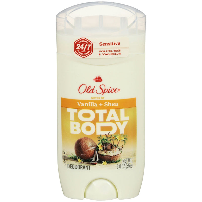 Old Spice Old Spice Whole Body Deodorant Aluminum Free Vanilla Shea Butter 3oz 3 Oz Deodorant