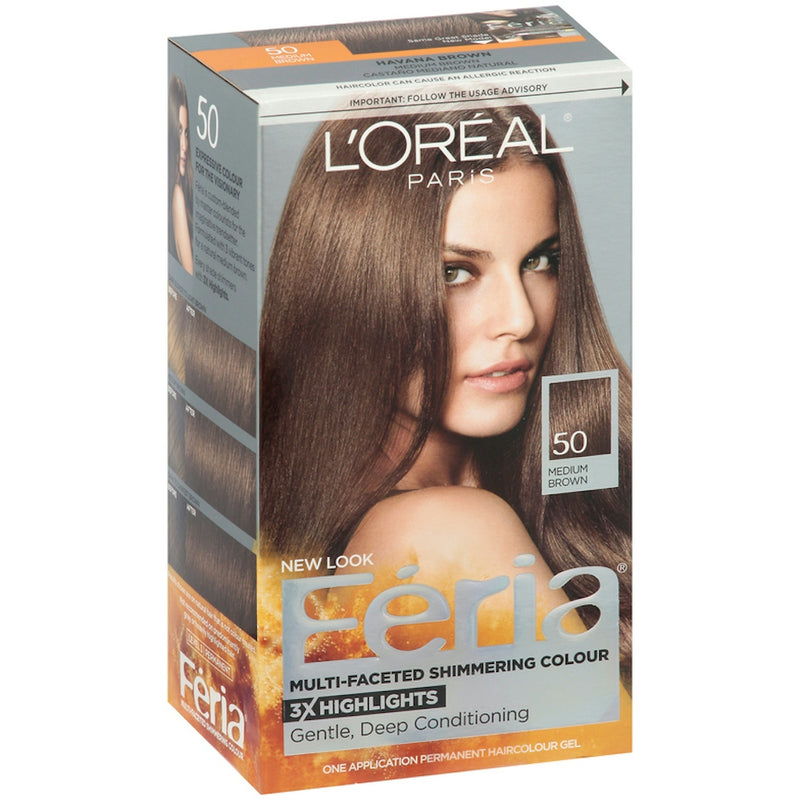 Feria Feria L'Oréal Paris Mult-Faceted Permanent Hair Color - 50 Medium Brown Hair Color