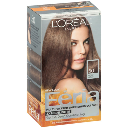 Feria Feria L'Oréal Paris Mult-Faceted Permanent Hair Color - 50 Medium Brown Hair Color