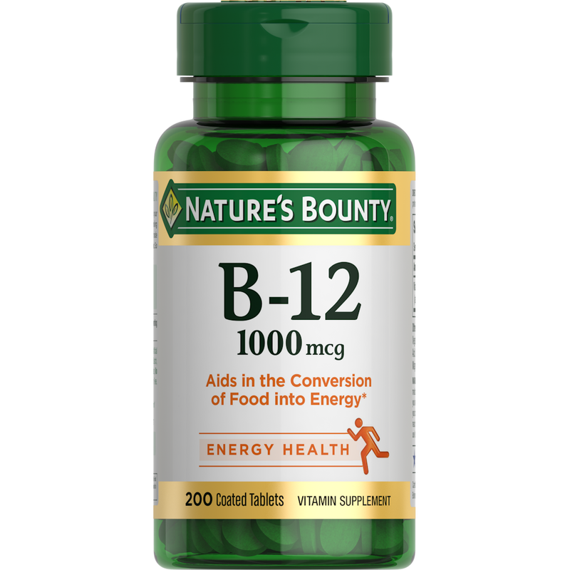 Nature's Bounty Nature's Bounty Vitamin B-12 1000 Mcg, Supports Energy Metabolism 200 Coated Tablets Vitamins & Supplements
