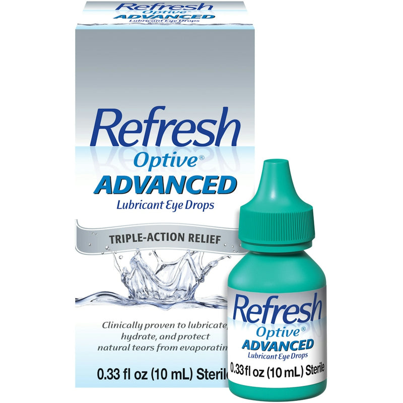 Refresh Refresh Optive, Eye Drops, Lubricant, Advanced, Triple-Action Relief, 0.33 Fl Oz Eye Drops & Lubricants