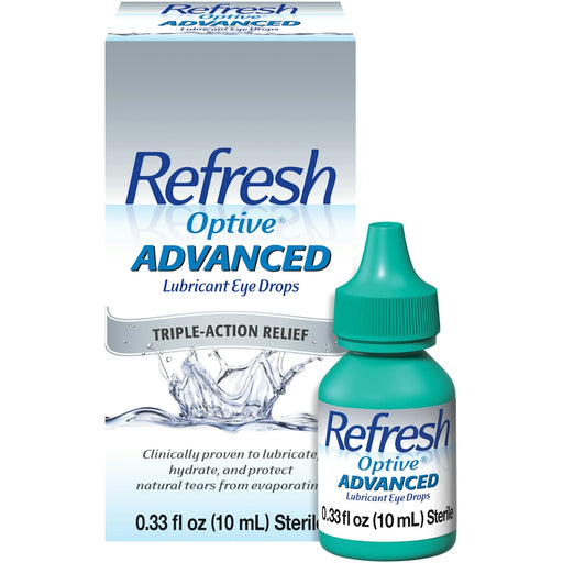 Refresh Refresh Optive, Eye Drops, Lubricant, Advanced, Triple-Action Relief, 0.33 Fl Oz Eye Drops & Lubricants
