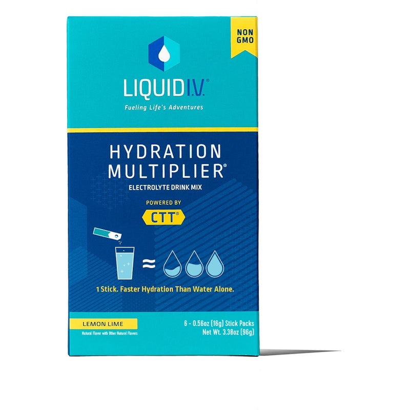 Liquid I.V. Liquid I.V. Hydration Multiplier, Electrolyte Drink Mix Powder, Lemon Lime - 6 Individual Packets Beverages