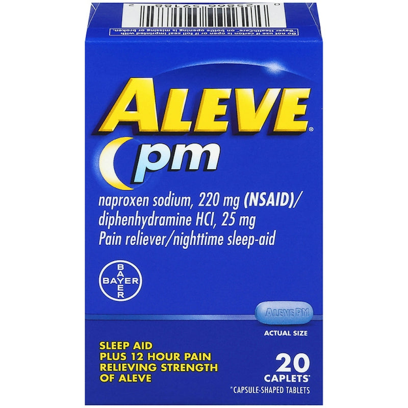 Aleve Aleve PM Nighttime Pain Reliever & Sleep Aid, 220mg Naproxen Sodium, 20 Count Caplets Medicine & Drugs