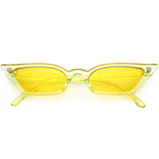 zeroUV Retro Women's Translucent Thin Cat Eye Color Tone Sunglasses C663 Sunglasses