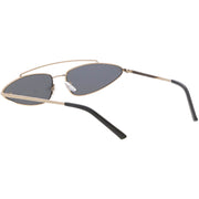 zeroUV Retro 1990's Slim Triangle  Color Tone Flat Lens Sunglasses C725 Sunglasses