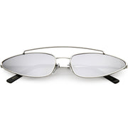 zeroUV Retro 1990's Slim Triangle  Color Tone Flat Lens Sunglasses C725 Sunglasses