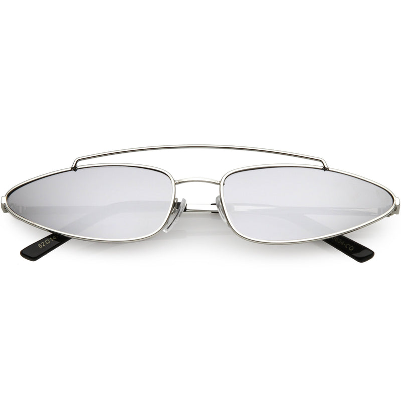 zeroUV Retro 1990's Slim Triangle  Color Tone Flat Lens Sunglasses C725 Sunglasses