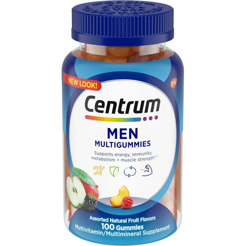 Centrum Centrum Multivitamin/Multimineral Supplement, Men Gummies Fruit Flavors 100 ct Vitamins & Supplements
