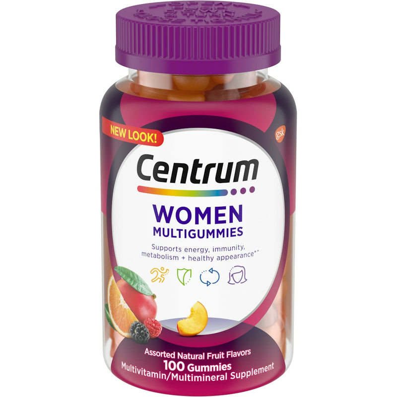 Centrum Centrum® MultiGummies Women – Assorted Natural Fruit Flavors Vitamins & Supplements