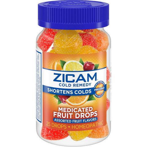 Zicam Zicam Cold Remedy Zinc Medicated Fruit Drops, Assorted, 25 Count Health & Beauty