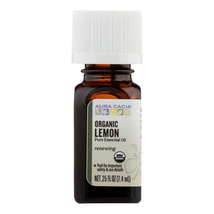 Aura Cacia Organic Lemon Essential Oil .25 Oz.