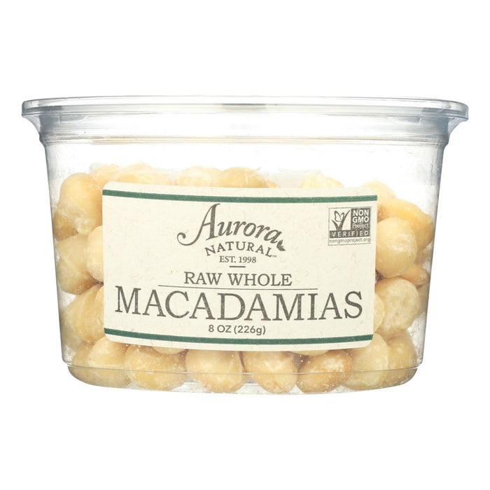 Aurora Natural Products Raw Whole Macadamias (Pack of 12) - 8 Oz.