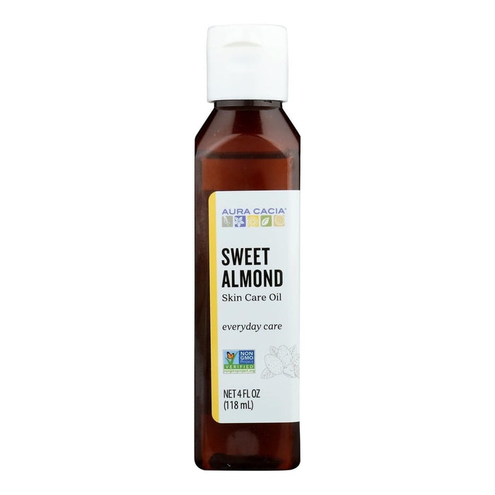 Aura Cacia Sweet Almond Oil for Skin Care, 4 Fl Oz