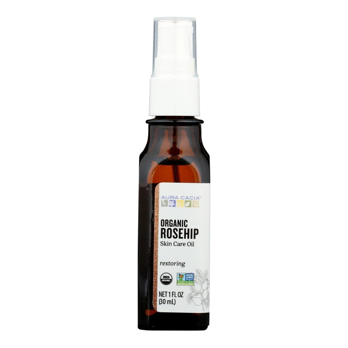 Aura Cacia Organic Rosehip Seed Oil for Radiant Skin - 1 Fl Oz