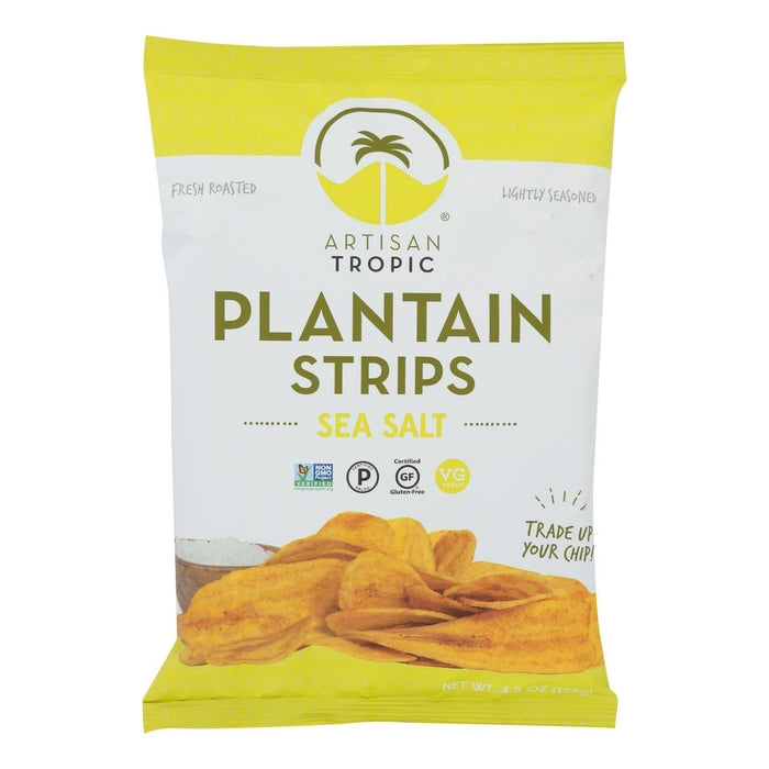 Artisan Tropic Plantain Strips with Sea Salt (Pack of 12 - 4.5 Oz.)