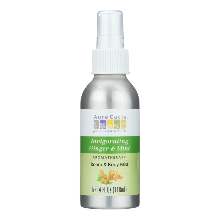 Aura Cacia Aromatherapy Mist: Invigorating Ginger and Cooling Mint (4 Fl Oz)