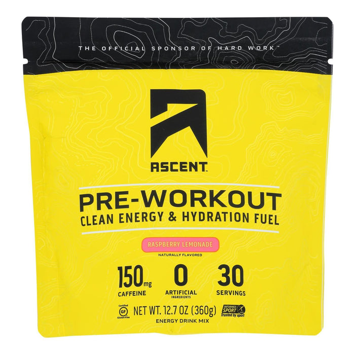 Ascent Native Fuel Preworkout  - Raspberry Lemonade Flavor - 12.7 Oz