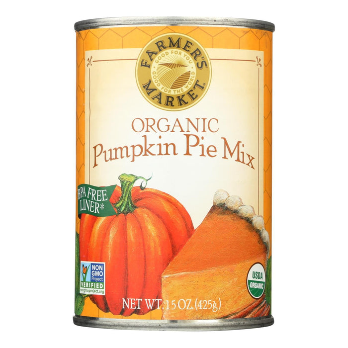 Cozy Farm - Farmer'S Market Organic Pumpkin Pie Mix, Enriched With Spices (Pack Of 12 - 15 Oz.)