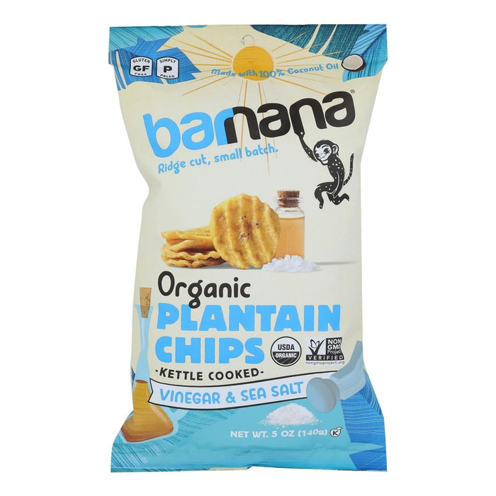 Barnana Plantain Chips: Salt & Vinegar Crisp (Pack of 6 - 5 Oz.)