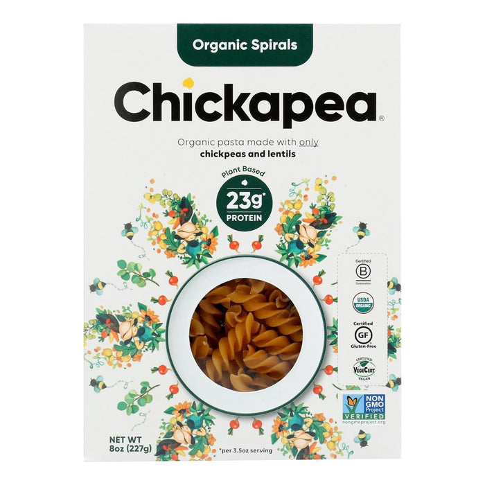 Cozy Farm - Chickapea Pasta Spirals (6 X 8 Oz.) For Healthy & Delicious Meals