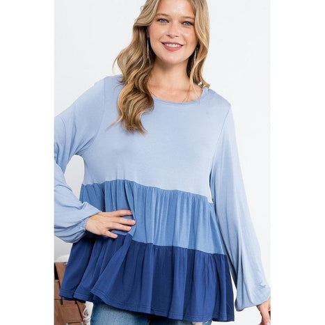 Plus Color Block Tiered Swing Top