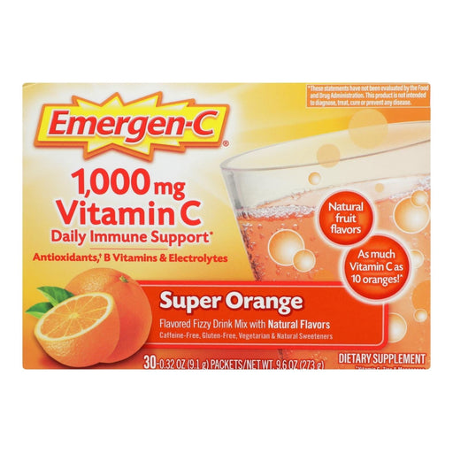 Alacer Emergen-C Super Orange (Pack of 30) - 1000mg Vitamin C