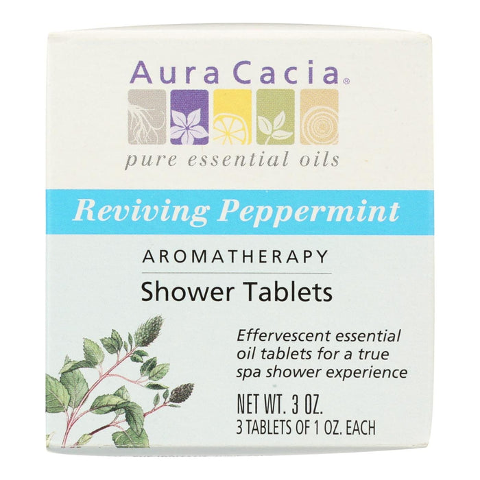 Aura Cacia Peppermint Reviving Shower Aromatherapy Tablets (Pack of 3)