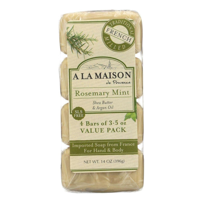 Cozy Farm - A La Maison Rosemary/Mint Exfoliating Bar Soap (Pack Of 4)