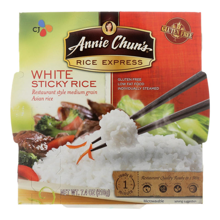 Annie Chun's Rice Express White Sticky Rice (Pack of 6) - 7.4 Oz.