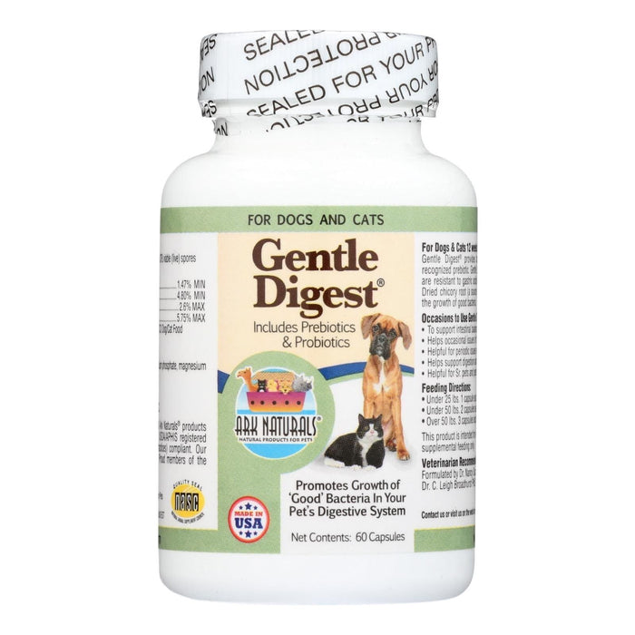 Ark Naturals Gentle Digest for Dogs and Cats, 60 Capsules