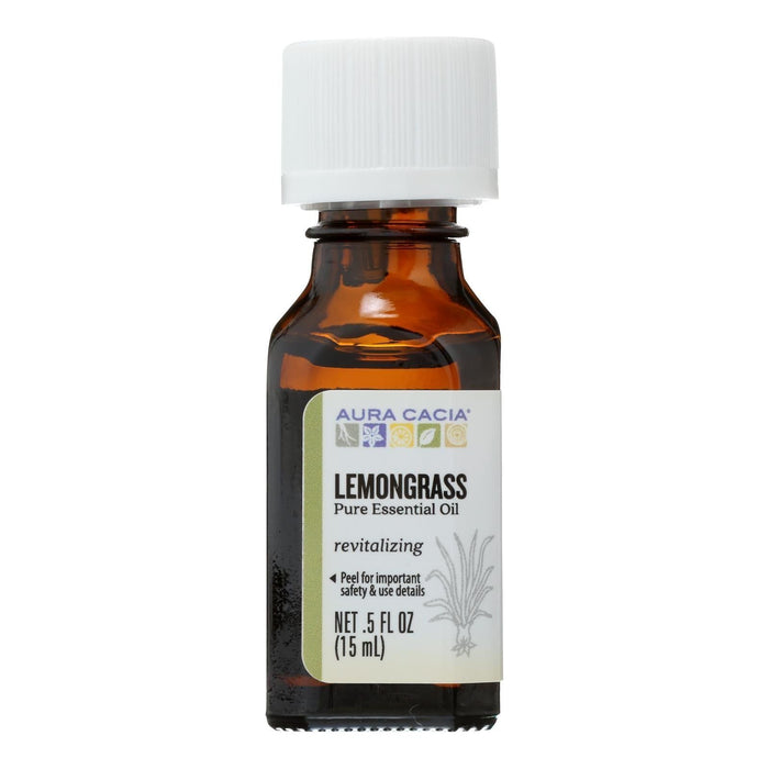 Aura Cacia Lemongrass Pure Essential Oil - 0.5 Fl Oz