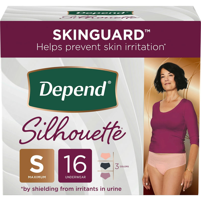 Depend Depend Silhouette Incontinence & Postpartum Underwear For Women - Maximum Absorbency - Pink Underwear