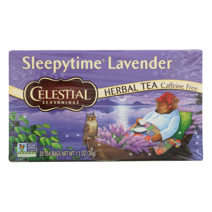 Cozy Farm - Celestial Seasonings Sleepytime Lavender Herbal Tea, 20 Tea Bags Per Box (Pack Of 6)