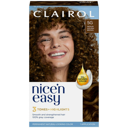 0 Nice 'N Easy Medium Golden Brown 5G Permanent Hair Color 1 Ea Box Hair Color