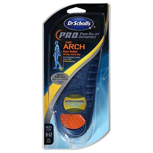 Dr. Scholl's Dr. Scholl's P.R.O. Men's Size 8–12 For Arch Pain Relief Orthotics 1 Pair Carded Pack Health & Beauty