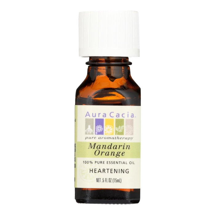 Aura Cacia Mandarin Orange Essential Oil, 100% Pure, 0.5 Fl Oz