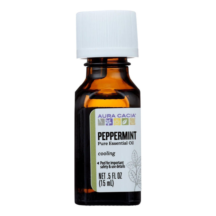 Aura Cacia Pure Peppermint Essential Oil - 0.5 Fl Oz