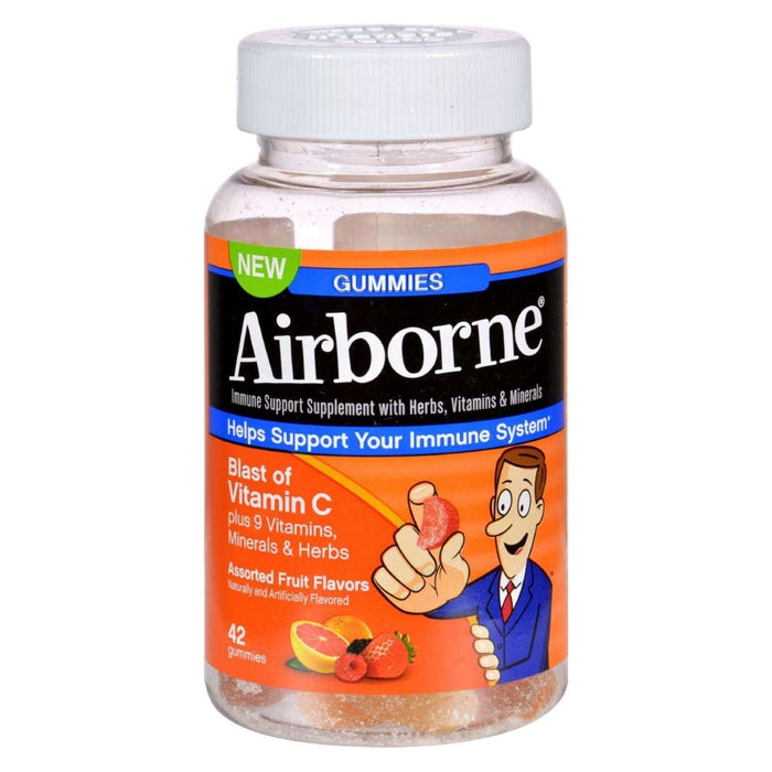 Airborne Adult Gummies: Immune Support with 42 Assorted Fruit Flavors