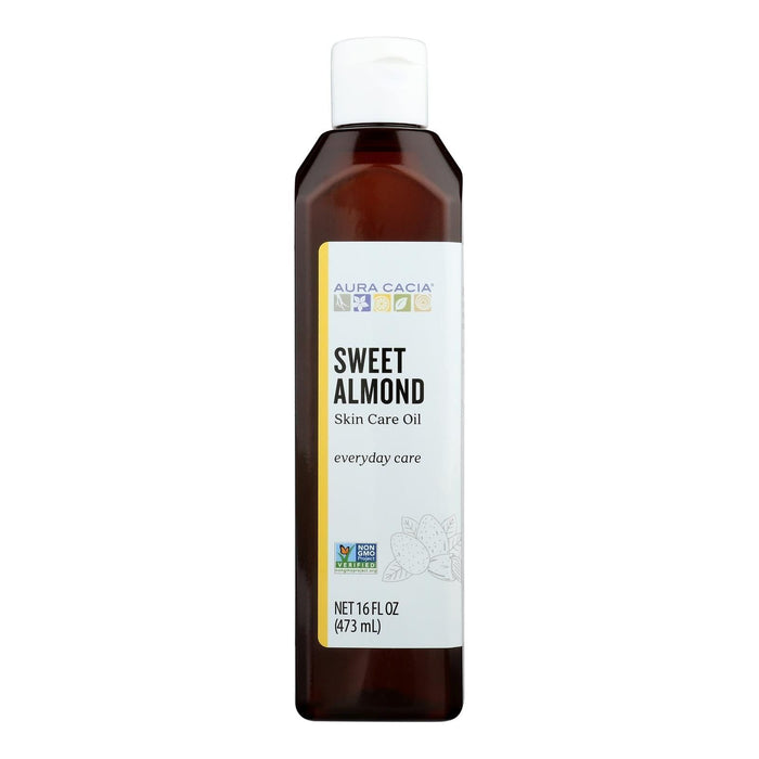 Aura Cacia Sweet Almond Natural Skin Care Oil, 16 Fl Oz