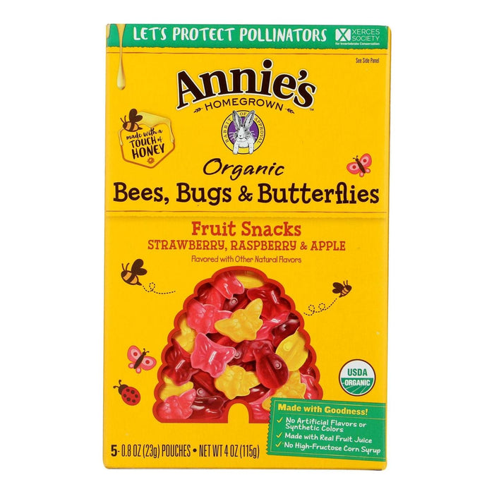 Annie's Homegrown Fruit Snack Triple Berry Bug (Pack of 10 - 4 Oz.)