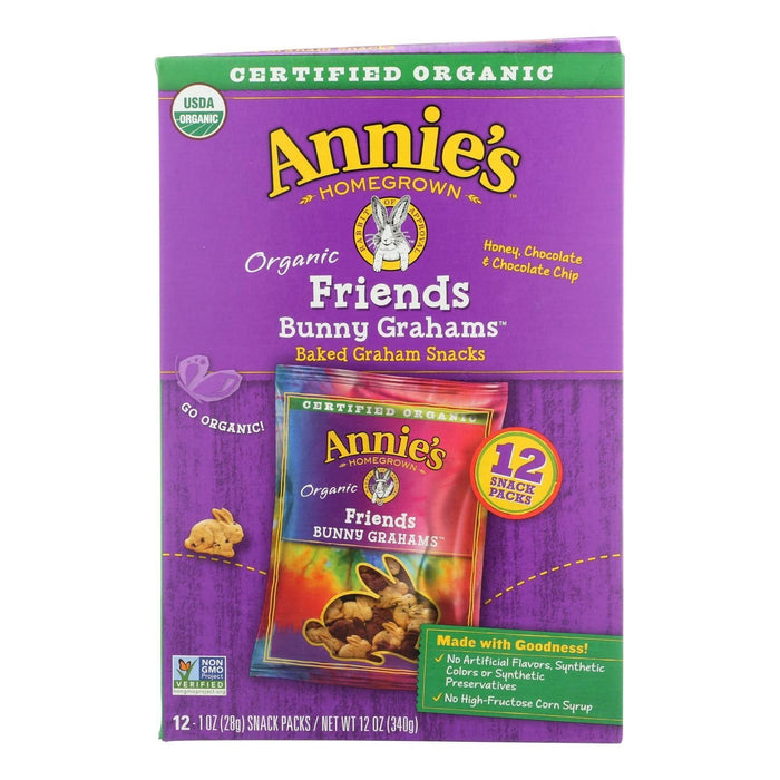 Annie's Homegrown Organic Bunny Grahms (Pack of 4 - 12/1 Oz. Cases)