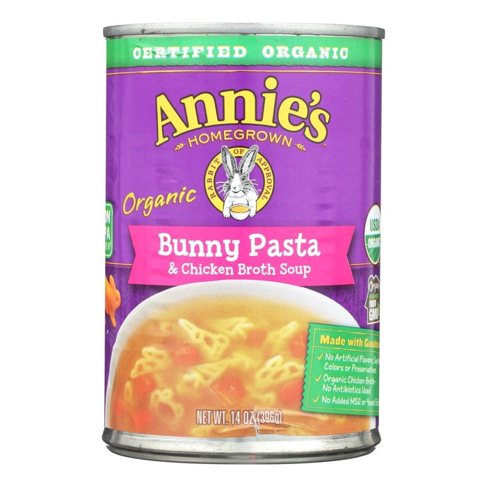 Annie's Homegrown Soup Bunny Pasta and Chicken Broth (Pack of 8 - 14 Oz.)