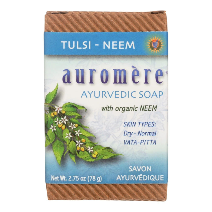 Auromere Ayurvedic Bar Soap Tulsi-Neem (Pack of 2.75 Oz.)