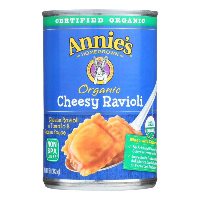 Annie's Homegrown Organic Cheesy Ravioli in Tomato and Cheese Sauce (Pack of 12 - 15 Oz.)